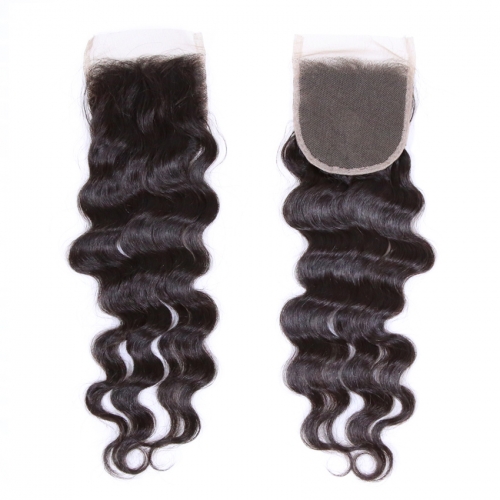 100% Virgin Human Hair 4 x 4 Loose Wave Closure