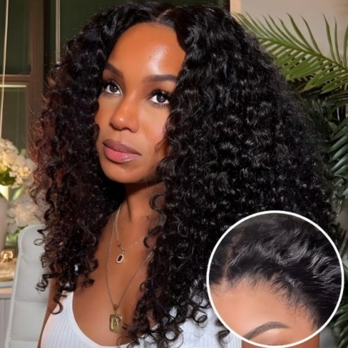 FBS Hair 13x4 Transparent Lace Deep Wave Pre-Cut Lace Wig