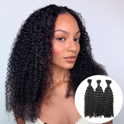 FBS Hair Kinky Curly Bulk 100% Human Braiding Hair