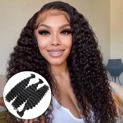 FBS Hair Premium Deep Wave Bulk Human Hair for Stylish Braids