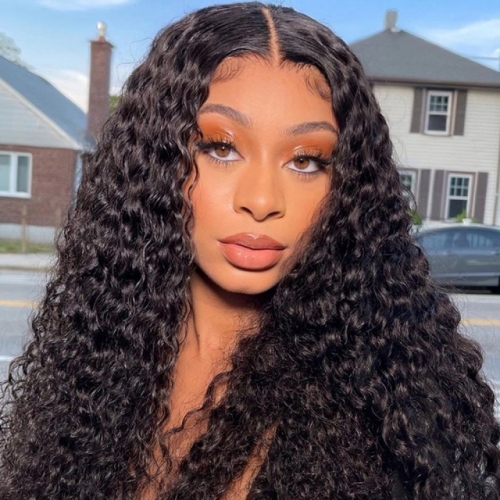 FBS Hair 13x4 Swiss HD Lace Deep Wave Wig 100% Human Hair