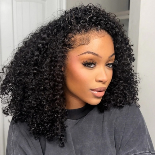 FBS Hair Deep Curly 5x5 Transparent Lace Closure Natural Hairline