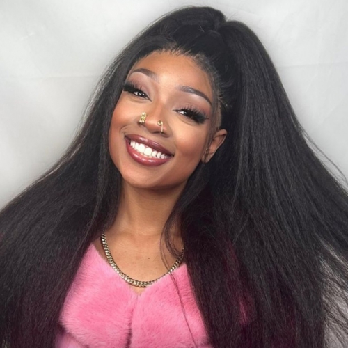 FBS Hair Kinky Straight 5x5 Transparent Lace Closure Unprocessed Virgin Hair