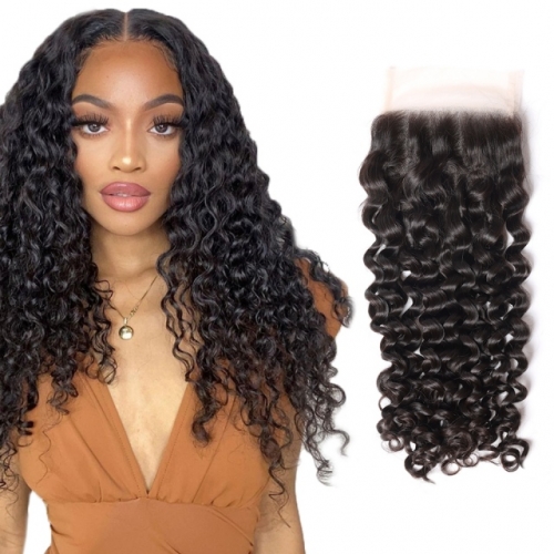 FBS Hair Water Wave Hair 5x5 Transparent Lace Closure