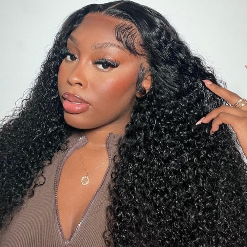 FBS Hair Deep Curly 13x4 Transparent Lace Frontal