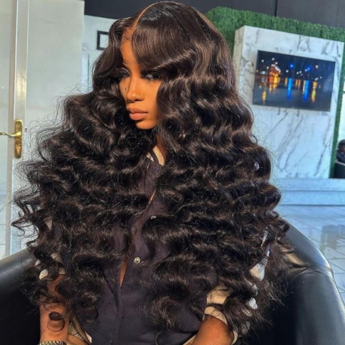 FBS Hair Loose Curly 13x4 Transparent Lace Frontal