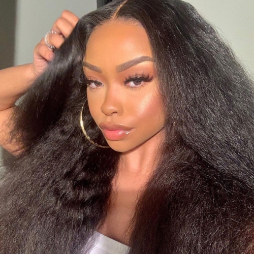 FBS Hair Kinky Straight 13x4 Transparent Lace Frontal